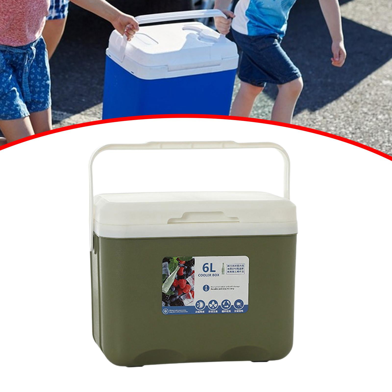 simhoa Box Cold Storage Personal Ice Chest Small Hard Insulated Box for Commercial Fishing Stall Barbecue Breast Milk Green