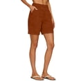 thumbnail image 5 of KPOPLK Women's 7" Hiking Shorts Quick Dry Lightweight Athletic Running Golf Shorts Summer Casual Shorts with Pockets Size M,Coffee, 5 of 6