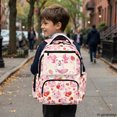 thumbnail image 6 of Psesaysky Pink Axolotl Strawberry Print Book Bag with Breathable Lightweight Kids School Backpack, Multiple Compartments 17 Inch Bookbag for Daily Travel College Outdoor, 6 of 10