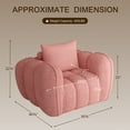 thumbnail image 5 of Furniliving Bean Bag Chair for Adults, Oversized Lazy Floor Sofa with Armrests, No Assembly Required, Pumpkin Shaped Bean Bag Sofa for Living Room, Bedroom Apartment Office(Pink), 5 of 10