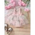 thumbnail image 3 of Bagilaanoe Newborn Summer Outfits Baby Girl Rompers Dress Floral Embroidery Sleeveless Bodysuits 3M 6M 9M 12M 18M Infant Patchwork A-line Dresses, 3 of 7