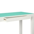 Ameriwood Home Parsons Computer Desk with Drawer, White/Spearmint