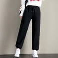 thumbnail image 1 of Pantalones Casual de para proteger para mujer, pantalones de de invierno suaves transpirables, pantalones de chándal , Negro 3XL, 1 of 8