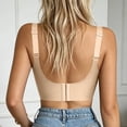 thumbnail image 4 of Njagoc3 Cotton Sports Bras for Women V Neck Solid Color Bra Hook Closure Bra Breathable Daily Bra, 4 of 6