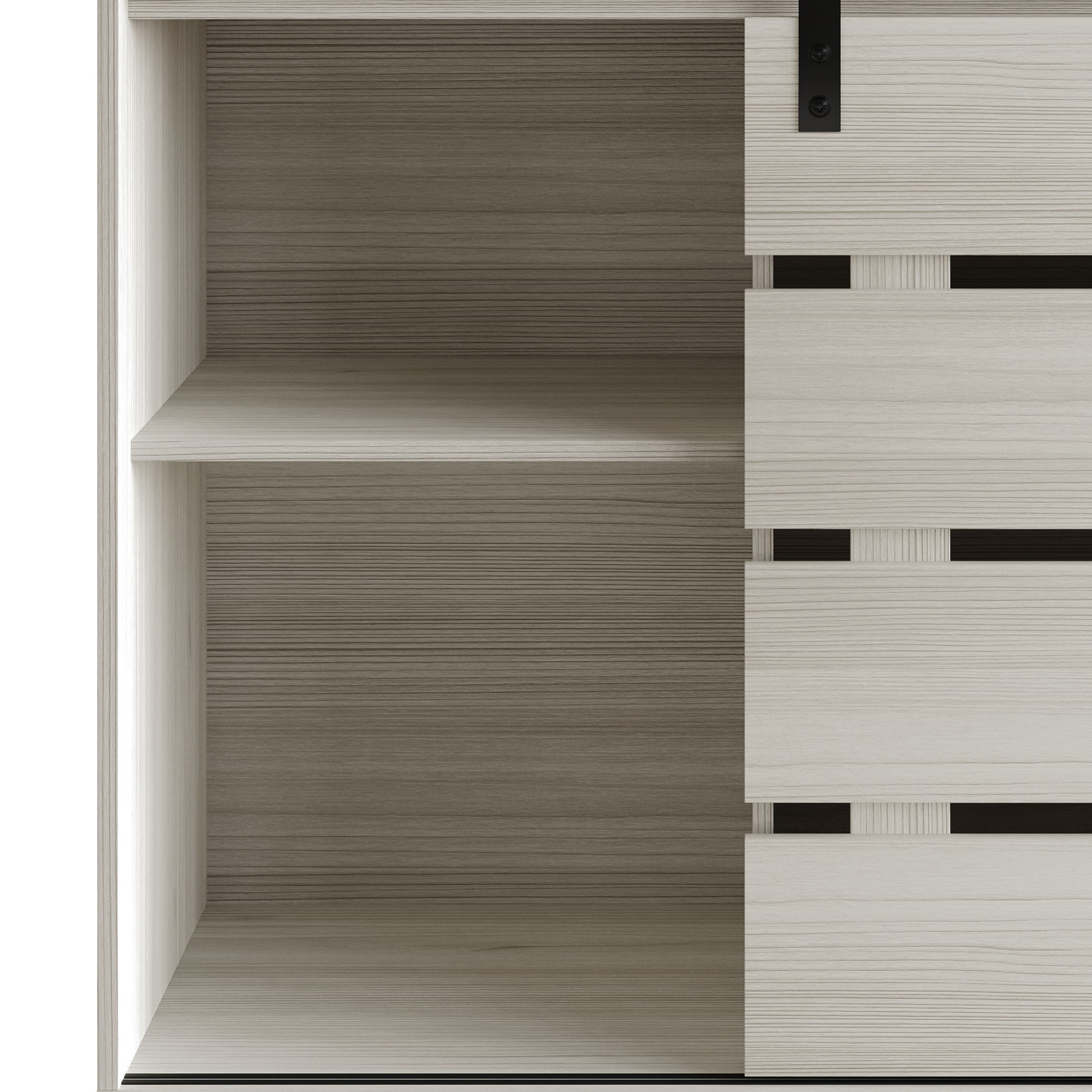 Castle Place Farmhouse Sideboard Buffet Cabinet, Light Grey