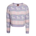 thumbnail image 1 of Christmas Shop - Jersey navideño clásico Boxy Nordic para mujer señora (Rosa/Púrpura), 1 of 1