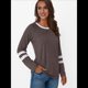 thumbnail image 5 of Camisetas de Larga para Mujer, Camisetas Casuales con Cuello Redondo y Bloques de Color, Ropa de Moda de Otoño, Conjuntos Modernos Color Café XL, 5 of 8