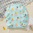 thumbnail image 2 of Tranfacy Toddler Girls 3-9 Years Fall Tops Round Neck Abstract Print Soft Fabric Leisure Daily Wear Blouse Shirt, 2 of 4