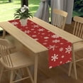 thumbnail image 2 of Christmas Table Runner, Seasonal Winter Snowflake Red Merry Christmas Theme Xmas Coffee Table Center Decor for Family Kitchen Outdoor Farmhouse Holiday Party Table Decorations, 13"x90", 2 of 6