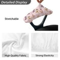 thumbnail image 4 of SCRAWLGOD Butterfly Yellow Pink Stretchable Office Chair Arm Slipcovers Cozy Removable Desk Chair Armrest Protector Universal Computer Chair Arm Covers, 2 Pcs Set, 4 of 6