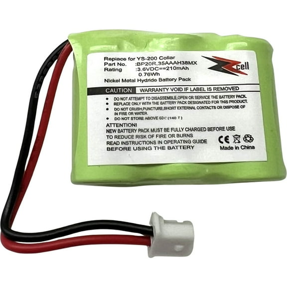 ZZcell Battery for Dogtra Receiver 175NCP, 200NCP, 202NCP, 280NCP, 282NCP, 300M, 302M, 7000M, 7002M, EF-3000 Old, YS-200 Dog Collar