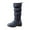 Blue, variant on Fesfesfes Tall Boots For Women Fashion Velvet Casual Warm Boots Hidden Wedge Heels Boots Middle Tube Shoes 36(US:5.5)