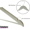 thumbnail image 3 of Solutions Drizzle HOTEL Hangers - Solid Build, Rotatable Hook, Shoulder Notches, Pack of 8, 3 of 4