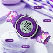 A ALPS Kids Watches 3D Cartoon Wristwatch for Girls Boys Digital Waterproof Wristwatch with 7 Color Lights Birthday Christmas Gift for Kids Ages 3-12