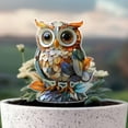 thumbnail image 3 of DAMAI Owl Acrylic Garden Stake, Outdoor Acrylic Owl Sculptures for Flower Potted Ornament and Landscape Beautification, 2D Flat Patio Owl Art Insert for Garden, Lawn, Backyard, Farm, 3 of 6