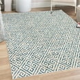 thumbnail image 1 of Greek Decorative Rug, Tile Mosaic Design Pattern in Antique Meander and Camo Design Effect Artwork Print, Quality Carpet for Bedroom Dorm and Living Room, 6 Sizes, Pale Blue, by Ambesonne, 1 of 4