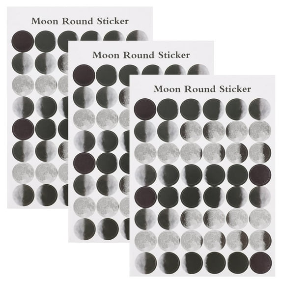 MLINS 50 Sheets Moon Phase Stickers for Scrapbooking DIY Decoration