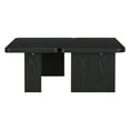 thumbnail image 5 of Harper & Bright Designs Rectangle Coffee Table Set of 2, Minimalist Wood Center Table with Splicing Design for Living Room, Black, 5 of 13
