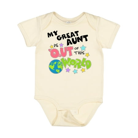 

Inktastic My Great Aunt is out of This World Gift Baby Boy or Baby Girl Bodysuit