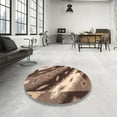 thumbnail image 3 of Ahgly Company Indoor Round Abstract Brown Animal Area Rugs, 7' Round, 3 of 6