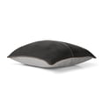 thumbnail image 3 of Mainstays 18 in x 18 in Black Velvet Decorative Pillow with Faux Leather Trim, Polyester, 3 of 6