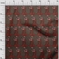 thumbnail image 2 of oneOone Cotton Poplin Beige Fabric Leaves & Women Block Sewing Material Print Fabric By The Yard 56 Inch Wide, 2 of 4
