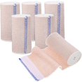 thumbnail image 1 of 6 Rouleaux de Bandage Élastique Rayé Bandage de Compression pour Jambes Bandage Élastique Bande Auto-Adhésive Bandage Extensible Bandage Auto-Adhésif Polyester 450.00X10.00X0.20CM, 1 of 5