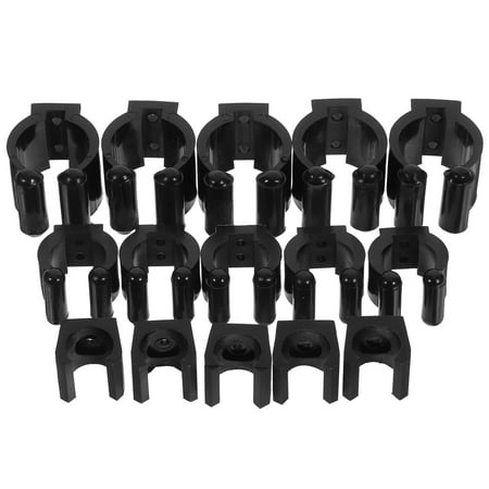 15 Pcs Fishing Rod Holders Wall Pole Hooks Stick Rack Black