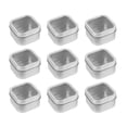 thumbnail image 4 of 9pcs Creative Metal Clear Window Almacenamiento de latas de almacenamiento de hojalatas (plata), 4 of 5