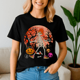 thumbnail image 2 of Halloween Shirt,Skeleton Playing Hockey Halloween Candy Horror Pumpkin Bag, Happy Halloween Shirt , Ghost Pumpkin Tshirt, Funny Holiday Gift,Horror Witchy, 2 of 5