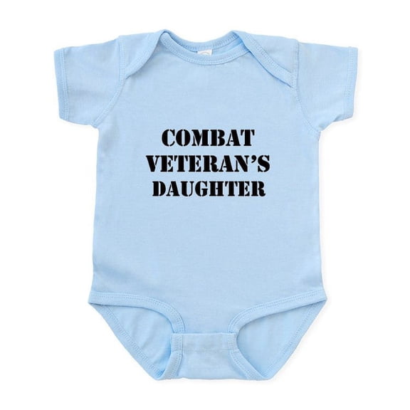 CafePress - Combat Vet's Daughter Body Suit - Baby Light Bodysuit, Size Newborn - 24 Months
