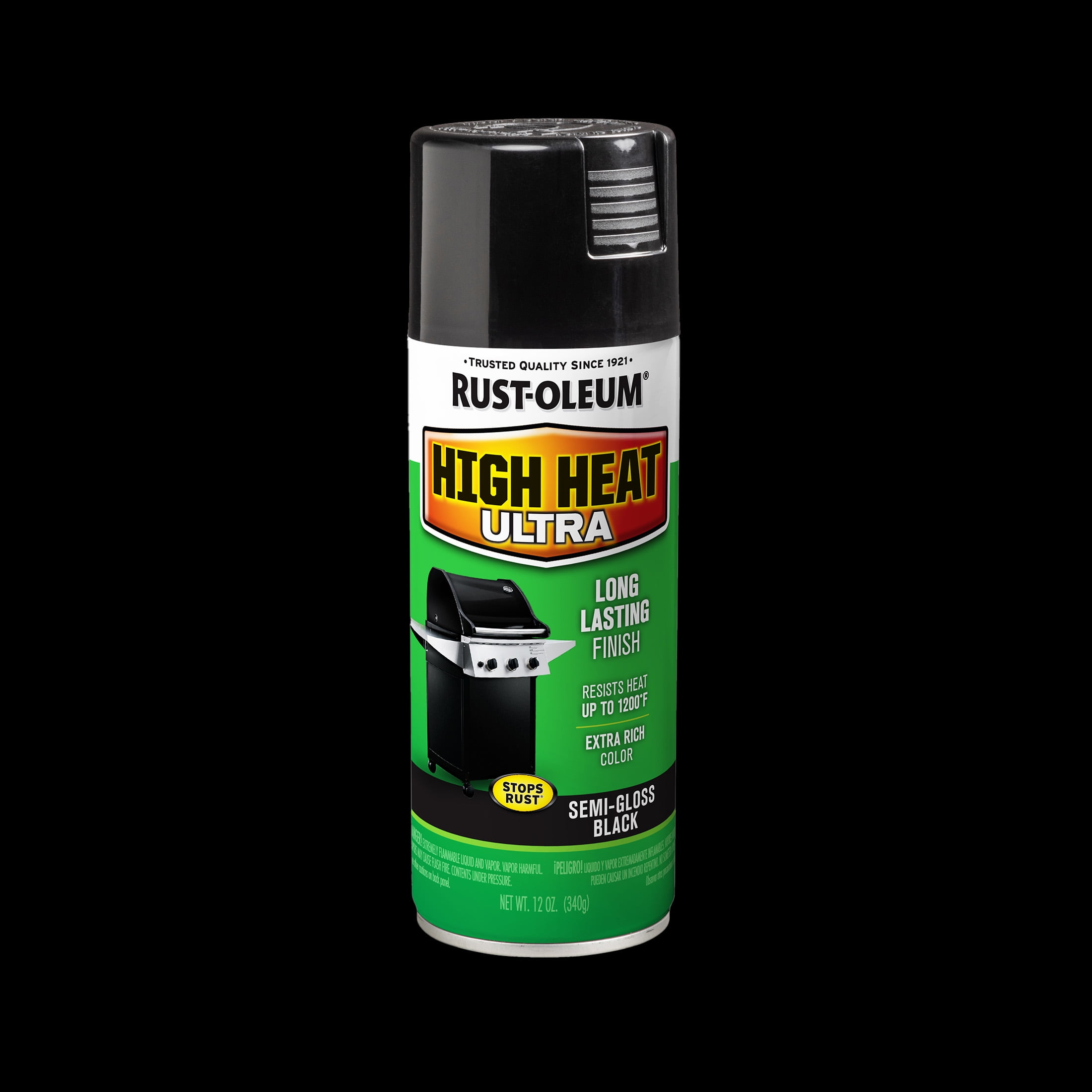 (6 pack) Rust-Oleum Specialty High Heat Ultra Black Spray Paint-241169, 12 oz