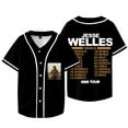thumbnail image 1 of Jesse Welles Middle Tour Merch chaqueta de béisbol camiseta mujeres hombres cuello en V camisetas de manga corta,Style 1,L, 1 of 6