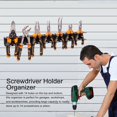 sunsanly Wall Mount Screwdriver Holder Heavy Duty Carbon Steel Space