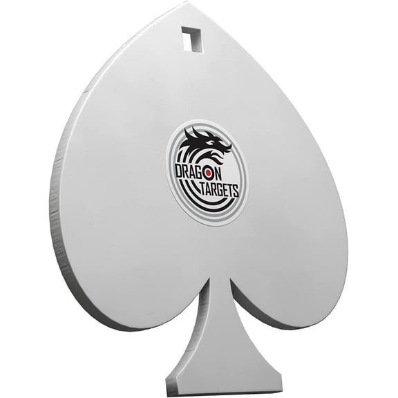 Dragon Targets AR500 Steel Targets for Shooting 3/8 inch Thick Laser Cut Spade, Painted and Ready to Shoot AR500 Steel Targets Made in USA, (Spade)