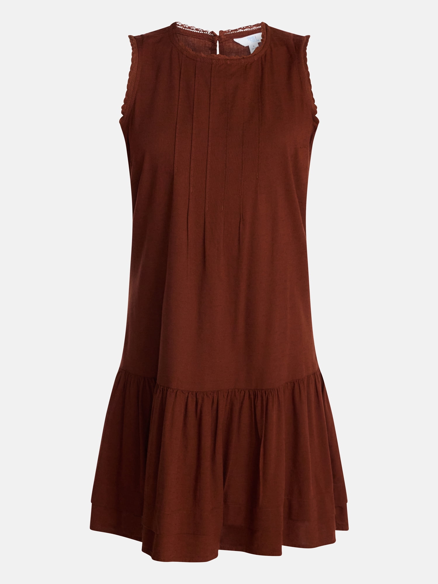 Time and Tru Women's Linen Blend Shift Dress, Sizes XS-XXXL