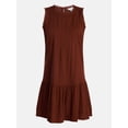 thumbnail image 5 of Time and Tru Women's Linen Blend Shift Dress, Sizes XS-XXXL, 5 of 5