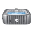 thumbnail image 1 of SereneLife Outdoor Portable 4 Person Inflatable Square Hot Spa Tub Spa, 1 of 8