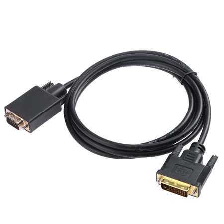 Jinnoda 6ft Active DVI to VGA DVI 24+1 DVI-D Male to VGA Male Adapter ...