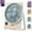 Blue, variant on Ultra Thin Mini USB Rechargeable Card Fan, USB Rechargeable Mini Desktop Fan with Phone Holder & LCD Display, 6 Speeds Strong Wind, Portable Desk Fans for Office, Home, Travel (White)