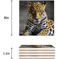 thumbnail image 3 of FMSHPON Leopard Set of 6 Coaster for Drinks, Absorbent Ceramic Stone Coasters Cup Mat with Cork Base for Home Kitchen Room Coffee Table Bar Decor, 3 of 4