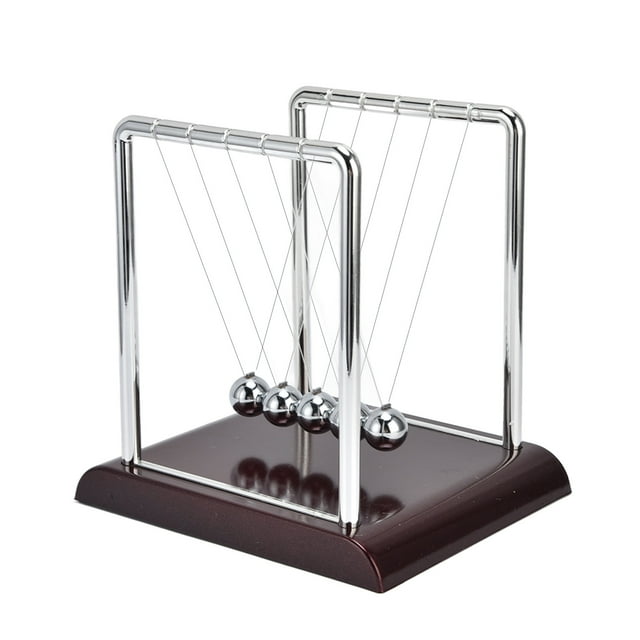Desk Ball, Interesting Stainless Steel Rustproof Educational Exquisite Relieve Stress Swinging Ball with Base for Office for Kids for Bedrooom