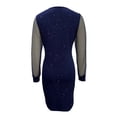 thumbnail image 4 of DHFJKG Women Glitter Sexy Dress Party Club Mesh Sheer Long Sleeve Slim Fit Mini Dress Square Neck Bodycon Night Out Versatile Dresses, 4 of 4