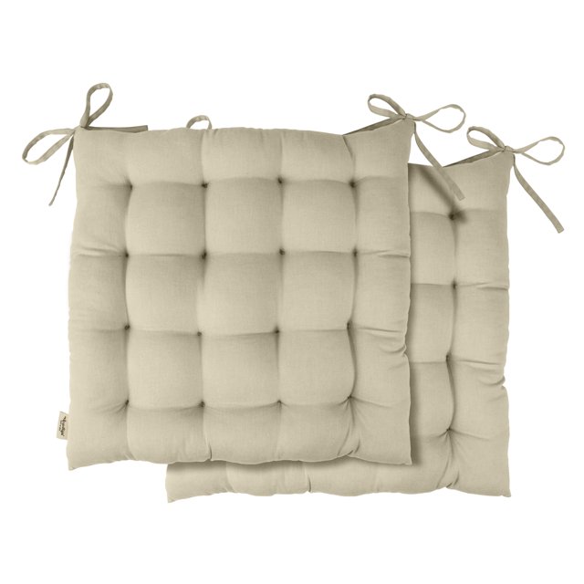 Vargottam Set of 2 Comfortable Chair Pads Seat Cushion with Full-Length Ties for Non-Slip Support Polyester Filling for Dining | Office | Kitchen Reduces Pressure & Washable