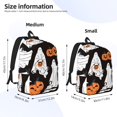 thumbnail image 2 of Vsdgher Halloween Ghosts And Pumpkins Print Canvas Backpack Travel Rucksack Unisex Knapsack 15.7/17.7Inch Laptop Backpack for Work,College-Medium, 2 of 5