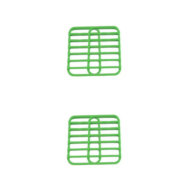 Bewildely Rejilla para asar, fácil de limpiar y duradera, resistente a altas temperaturas, color verde, 2 pack/lote verde 2Conjunto