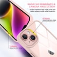 thumbnail image 4 of Clear for iPhone 14 Case [10FT  Grade Drop Tested] White Silicone Slim Clear Hard Back Frame with Glitter Camera Lens Case for iPhone 14 Phone Case, Pink (6.1"), 4 of 12