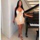 thumbnail image 1 of Beyprern Sparkle See-Through Mesh Crystal Studded Mini Dress New Chic Straps Bodycon Sequins Party Dresses Birthday OutfitsXL&China Gao Jinjia LED, 1 of 2