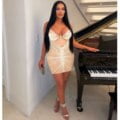 Beyprern Sparkle See-Through Mesh Crystal Studded Mini Dress New Chic Straps Bodycon Sequins Party Dresses Birthday OutfitsXL&China Gao Jinjia LED