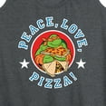 thumbnail image 3 of Teenage Mutant Ninja Turtles - Peace Love Pizza - Women's Racerback Tank Top, 3 of 5